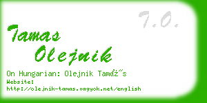 tamas olejnik business card